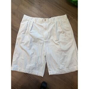 Polo Ralph Lauren Chino Shorts Mens 40 Tall White Pleated 10 Inch Inseam Casual